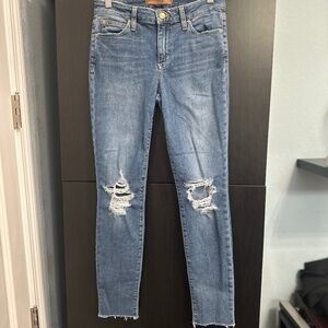Joe's Jeans Women's The Icon Mid Rise Destroyed Skinny Jeans Size W 27